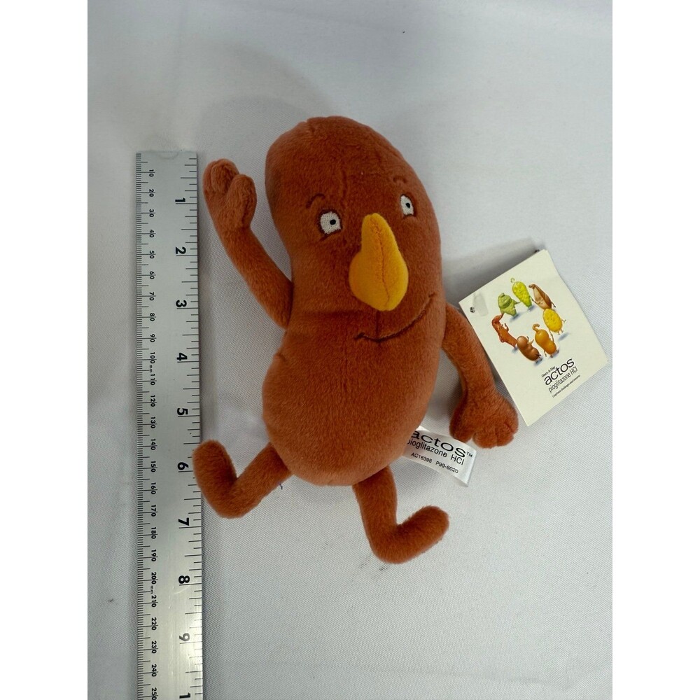 Vintage RARE Pair of Pharmeucutical Actos Ploglitazone HCI Bean Bag dolls NWT - Picture 3 of 4
